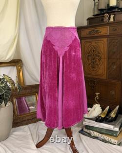 SUPER RARE Vintage Michka Marjak Fuchsia Midi Skirt Made in Italy 1975 1979