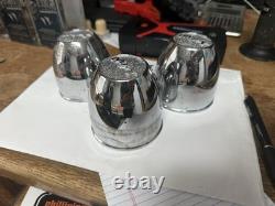 SUPER RARE Vintage Mickey Thompson M/T Wheel Center Caps 3 Heavy Metal