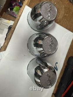 SUPER RARE Vintage Mickey Thompson M/T Wheel Center Caps 3 Heavy Metal