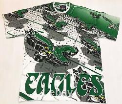 SUPER RARE Vintage Philadelphia Eagles Magic Johnson T's Large Shirt