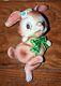 SUPER RARE Vintage Py Japan Dancing Bunny Rabbit Ceramic Wall Plaque EXC LOOK