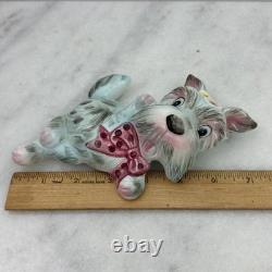 SUPER RARE Vintage Py Japan Dancing Scotty Dog Ceramic Wall Plaque EXC LOOK