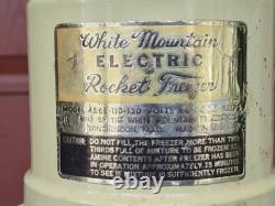SUPER RARE Vintage ROCKET White Mountain ELECTRIC 4&6E Ice Cream FREEZER Maker