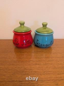 SUPER RARE Vintage Raymor Italy Mini Vice Jars Pair