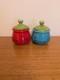 SUPER RARE Vintage Raymor Italy Mini Vice Jars Pair