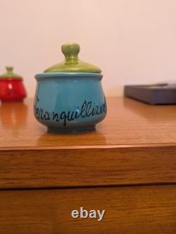 SUPER RARE Vintage Raymor Italy Mini Vice Jars Pair