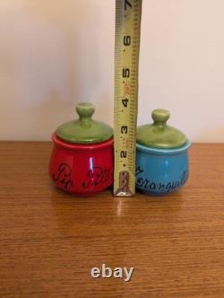 SUPER RARE Vintage Raymor Italy Mini Vice Jars Pair