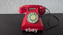 SUPER RARE Vintage Red Acrylic Glass & Bakelite GPO Series 330 Telephone