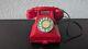 SUPER RARE Vintage Red Acrylic Glass & Bakelite GPO Series 330 Telephone