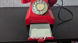 SUPER RARE Vintage Red Acrylic Glass & Bakelite GPO Series 330 Telephone