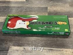 SUPER RARE Vintage Rock Band 3 Wireless Fender Precision Bass Xbox 360 NOS NIB