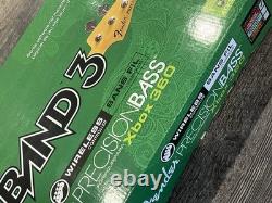 SUPER RARE Vintage Rock Band 3 Wireless Fender Precision Bass Xbox 360 NOS NIB