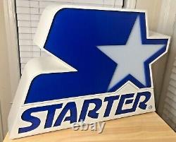 SUPER RARE Vintage Starter Jacket Neon Retail Sign Store Display 21x15 MINT 90s