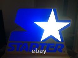 SUPER RARE Vintage Starter Jacket Neon Retail Sign Store Display 21x15 MINT 90s