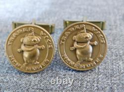 SUPER RARE Vintage TRADER VIC'S Bronze'MENEHUNES' CUFFLINKS by Medallic Art, NY