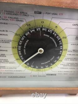 SUPER RARE Vintage TRIO HAMCLOCK Made in Japan World Clock FOR PARTS ONLY READ