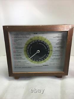 SUPER RARE Vintage TRIO HAMCLOCK Made in Japan World Clock FOR PARTS ONLY READ