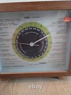 SUPER RARE Vintage TRIO HAMCLOCK Made in Japan World Clock Working, See Videos