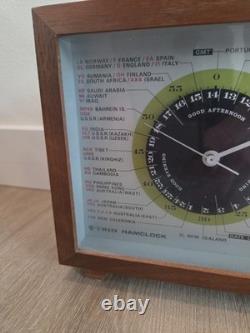 SUPER RARE Vintage TRIO HAMCLOCK Made in Japan World Clock Working, See Videos