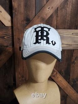 SUPER RARE Vintage TRUE RELIGION Distressed White & Black TR LOGO Cap Hat NEW