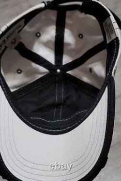 SUPER RARE Vintage TRUE RELIGION Distressed White & Black TR LOGO Cap Hat NEW