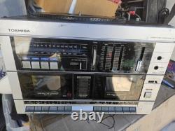SUPER RARE Vintage Toshiba SL-5 Cassette + Record Player Combo As Is