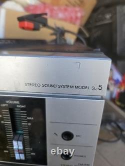 SUPER RARE Vintage Toshiba SL-5 Cassette + Record Player Combo As Is