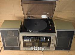 SUPER RARE Vintage Toshiba SL-5 Cassette + Record Player Combo Works PLS READ