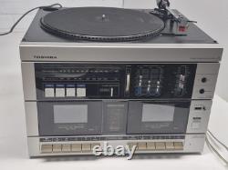SUPER RARE Vintage Toshiba SL-5C Cassette + Record Player Combo Read