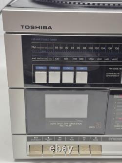 SUPER RARE Vintage Toshiba SL-5C Cassette + Record Player Combo Read