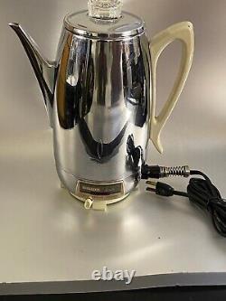 SUPER RARE Vintage Universal Coffeematic Coffeemaker #4587 10 Cup Chrome