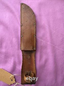 SUPER RARE Vintage WWII Queen City Fighting Knife & Sheath U. S. Navy Issue