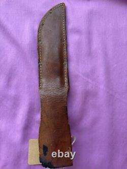 SUPER RARE Vintage WWII Queen City Fighting Knife & Sheath U. S. Navy Issue