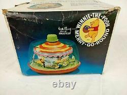 SUPER RARE! Vintage Walt Disney & Ohio Art Co. Musical Merry-Go-Round 1960s