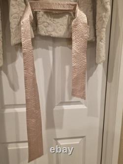 SUPER RARE Vintage XS BEBE 100% Dyed Rabbit Fur Jacket with Satin Belt