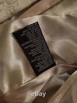 SUPER RARE Vintage XS BEBE 100% Dyed Rabbit Fur Jacket with Satin Belt