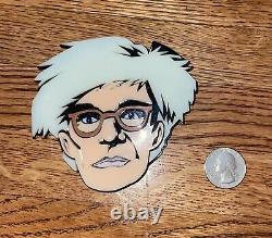 SUPER RARE Vintage Yazbukey Andy Warhol Acrylic Brooch Pin Plexiglass 2011