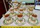 SUPER RARE Vintage capodimonte 17Pc Demitase Coffee Set Made Italy Gold Cupids