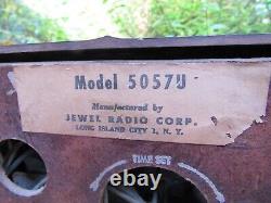 SUPER RARE! Vintage tube radio JEWEL 5057U Long Island bakelite NY