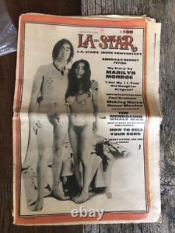 SUPER RARE vintage intact 1976 LA STAR newspaper john lennon yoko ono issue 100