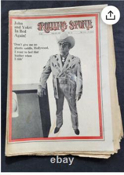 SUPER RARE vintage intact 1976 LA STAR newspaper john lennon yoko ono issue 100
