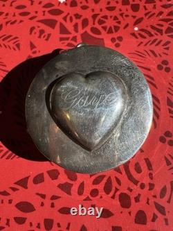 SUPER Rare VINTAGE SILVER Heart? Tape Measure DIAMOND BRAND. 925 Silver