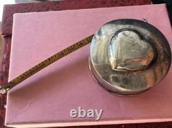 SUPER Rare VINTAGE SILVER Heart? Tape Measure DIAMOND BRAND. 925 Silver