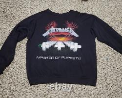 SUPER Rare Vintage 80s Metallica Damage, Inc. Tour Crewneck Sweatshirt Lg
