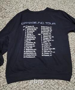 SUPER Rare Vintage 80s Metallica Damage, Inc. Tour Crewneck Sweatshirt Lg