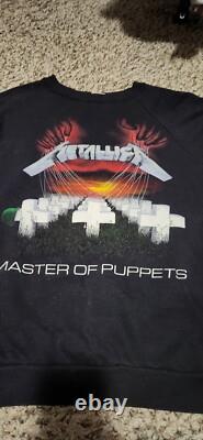 SUPER Rare Vintage 80s Metallica Damage, Inc. Tour Crewneck Sweatshirt Lg