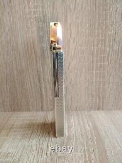 SUPER VERY RARE VINTAGE S T DUPONT for HERMES TABLE LIGHTER SILVER PLATED