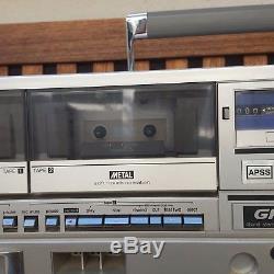 Sharp GF-767 Z BOOMBOX Double Cassette Player Super Rare Model Vintage 1980s