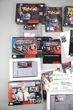 Snes Super Nintendo Vintage Mixed Game Lot (5) Madden 93 Primal Rage Indy Racing