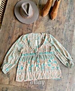 Spell and the GypsySAMPLE vintage BOHO BLOSSOM Blouse SAGE SBNWT rare